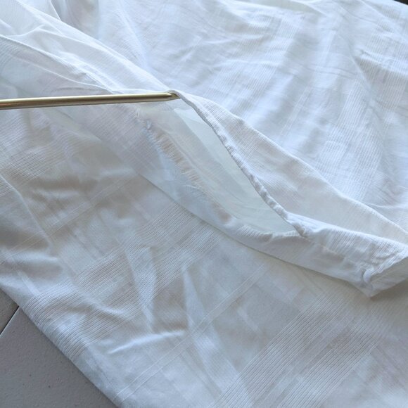 Lane Bryant Women's Shirt Dress / Tunic, White, semi-sheer fabric with pockets - Picture 5 of 13